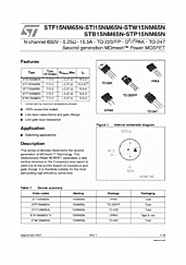 DataSheet STB15NM60ND pdf